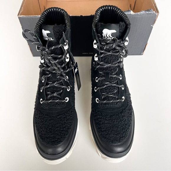 Sorel Brex Boot Cozy Lace in Black, Sea Salt - Picture 6 of 11